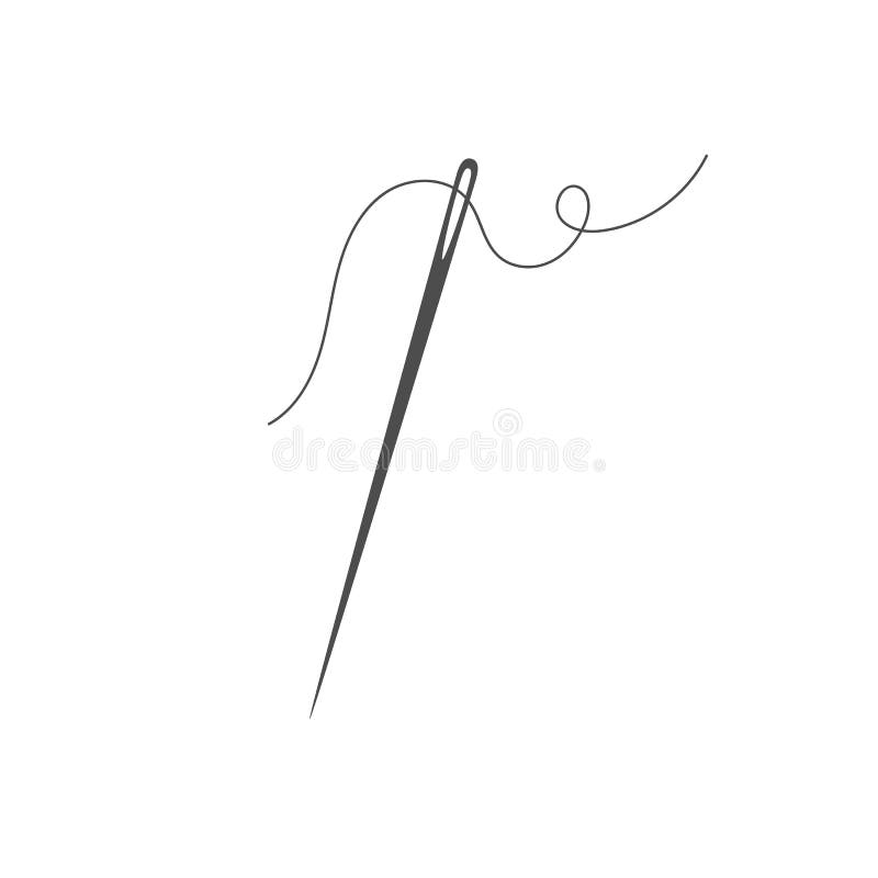 Needle And Thread Silhouette Icon Vector Graphic Stock Vector ...