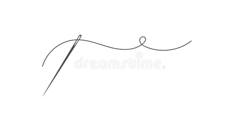 Needle and Thread Silhouette Icon Vector Graphic Stock Vector ...