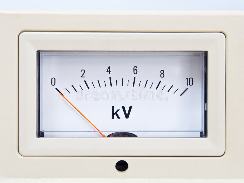 Needle voltmeter stock image. Image of black, element 33513611