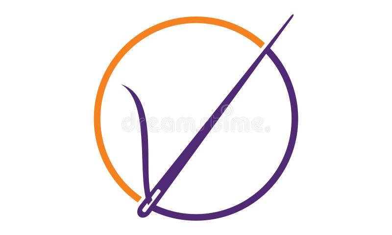 Needle and Yarn Sewing vector illustration