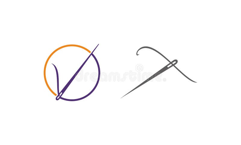 Needle Yarn Sewing Set vector illustration