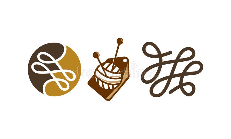 Needle and Yarn Sewing Set royalty free illustration