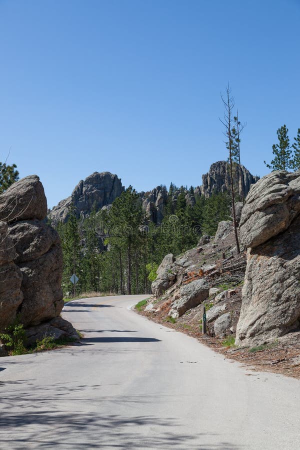 Needles Highway in Custer State Park Stock Photo Image of park