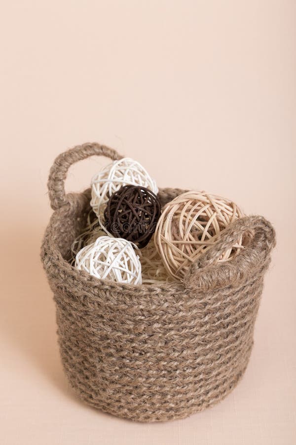 Needlework, Hobby, Knitting. Handmade Crocheted Jute Storage Basket Stock  Image - Image of background, jute: 253734819