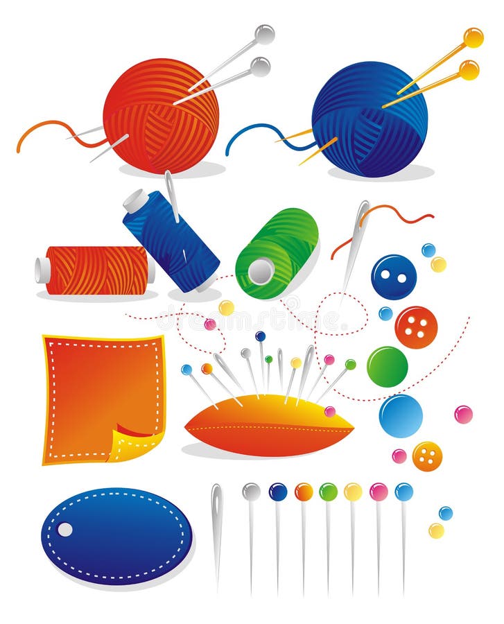 Sewing set stock vector. Illustration of needlecraft 38350849