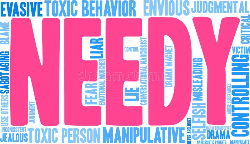 Needy Word Cloud vector illustration