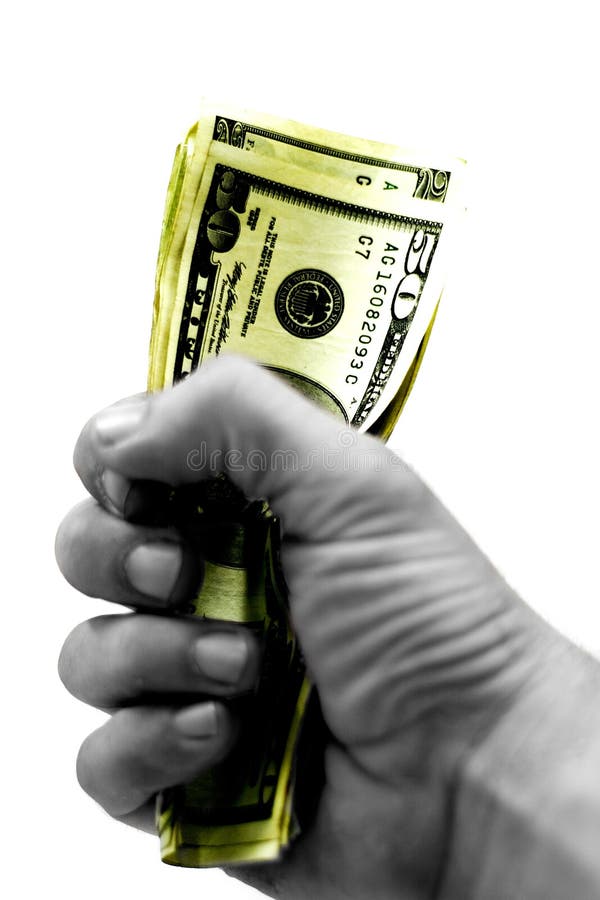 Neem het geld en de looppas stock afbeelding Neem het geld en de looppas stock afbeelding