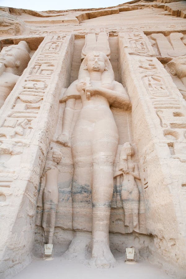 Nefertari great sculpture in Abu Simbel