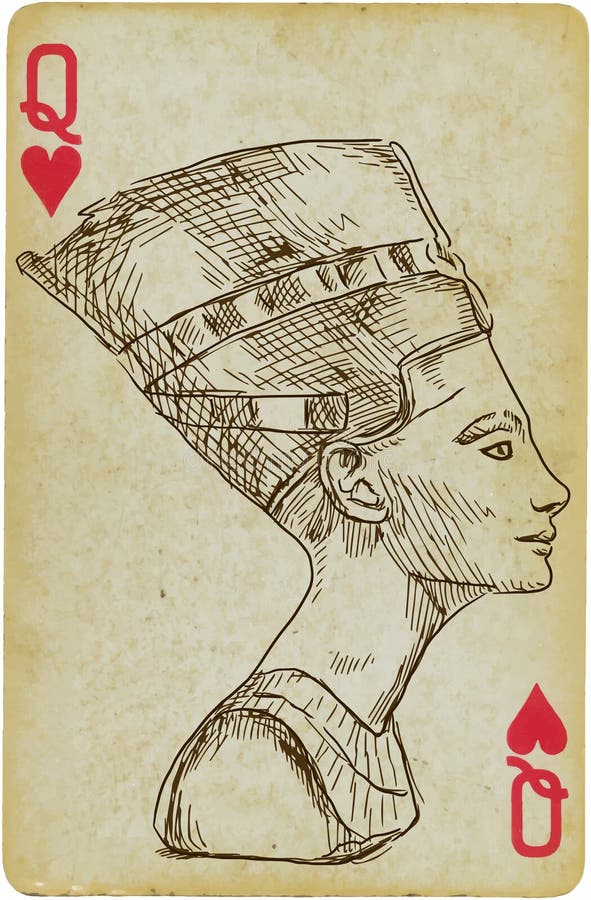 Tarjeta funcionó una foto retrato antiguo egipcio la reina.