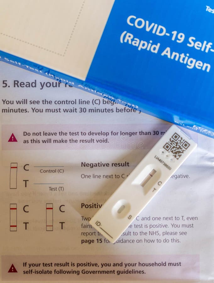 Negative NHS Covid 19 test stock image. Image of emergency 248259333