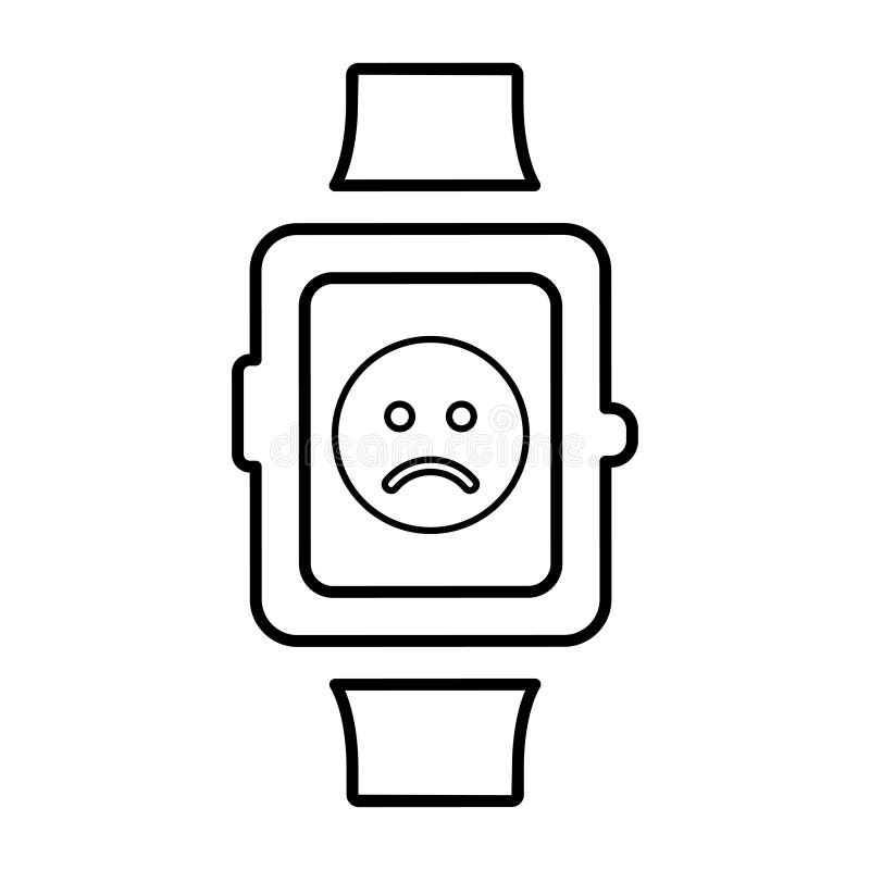 Negative Reaction Smart Watch Icon Stock Vector Illustration of icon