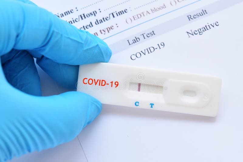 Negative Test Result Of COVID-19 Stock Photo - Image of ...