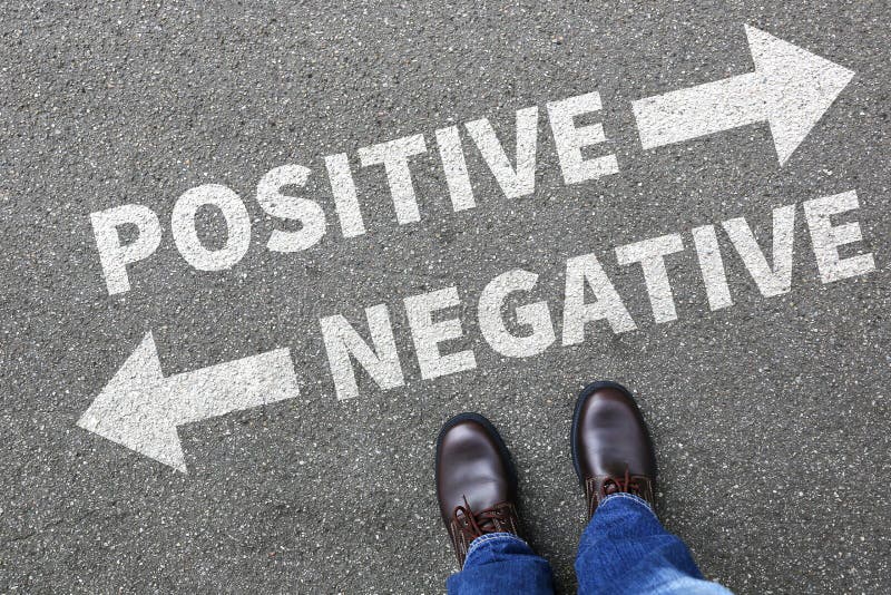 Negatywny pozytywny myślący dobry zły myśli postawy biznes c
