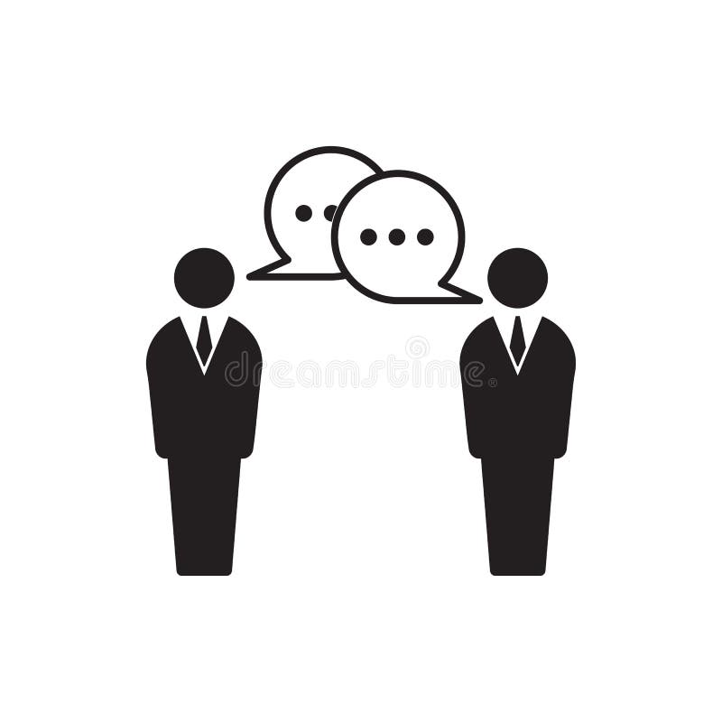 Negotiations Icon. Debate and Dialog, Discussion, Conversations Symbol