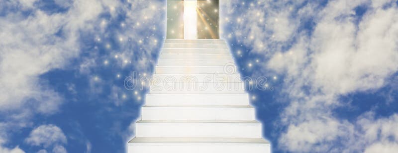 Negro spiritual går till himmel med ledande rakt för trappa in i dörr