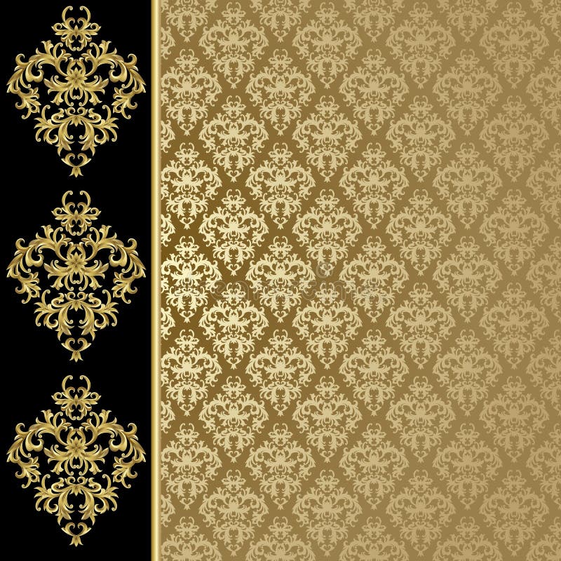 Fondo negro y dorado libre illustration