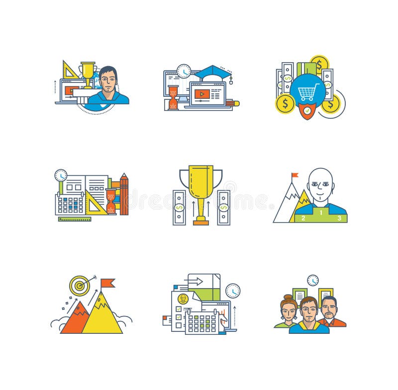 Negócio, gestão, educação, qualidades da liderança, disciplinas da escola, finalidade, motivação, trabalhos de equipa ilustração royalty free Negócio, gestão, educação, qualidades da liderança, disciplinas da escola, finalidade, motivação, trabalhos de equipa ilustração royalty free