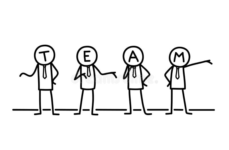 Negócio Team Doodle ilustração do vetor. Ilustração de social 79836491