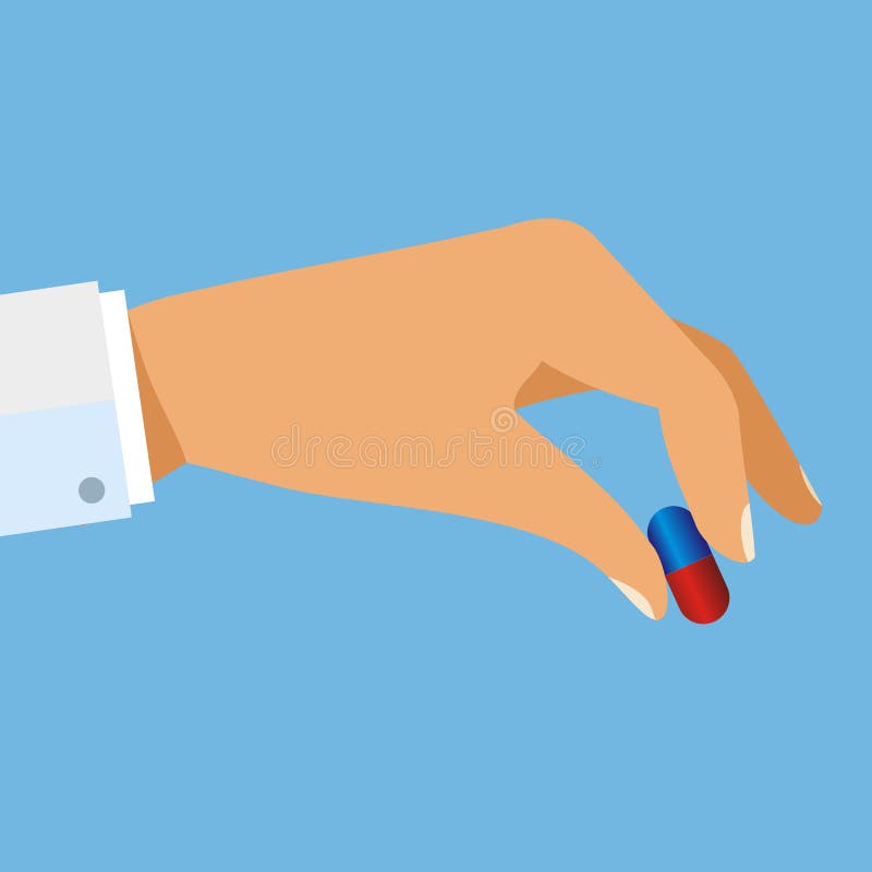 Nehmen der Pillen Doktorhand, die Kapsel, Tablette hält Medizinisches t vektor abbildung Nehmen der Pillen Doktorhand, die Kapsel, Tablette hält Medizinisches t vektor abbildung