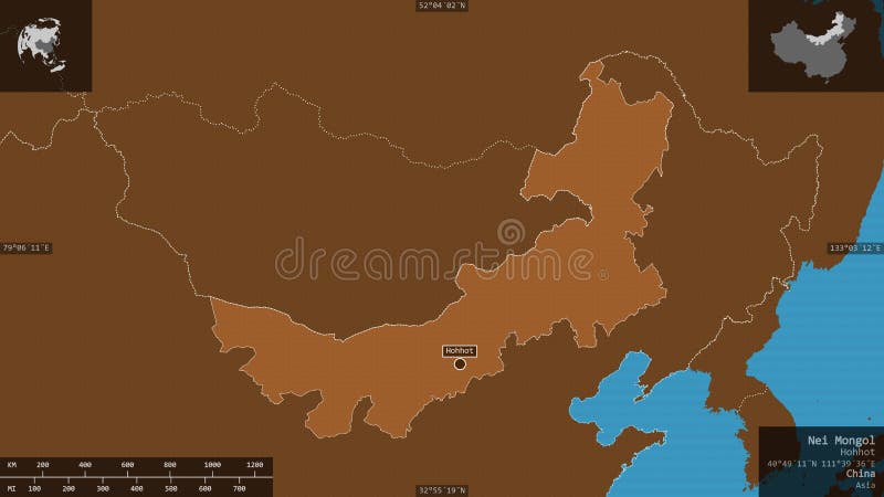 Nei Mongol, China - composition. Pattern vector illustration
