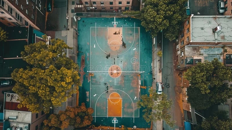 Neighborhood Street Basketball Courts Stock Illustration Illustration Neighborhood Street Basketball Courts Stock Illustration Illustration