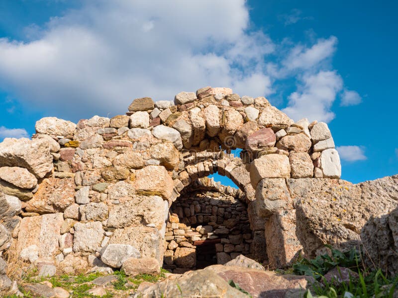Nekromanti av Poseidon i udde Matapan, Grekland arkivbilder Nekromanti av Poseidon i udde Matapan, Grekland arkivbilder