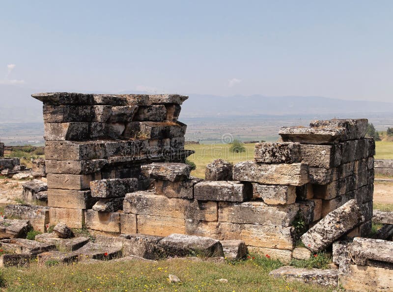 Nekropol Hierapolis Pamukkale Türkiye'nin nekropolü telifsiz stok fotoğrafı