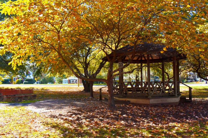 Nelson Park, Manassas, Virginia Stock Image - Image of benches, season ...