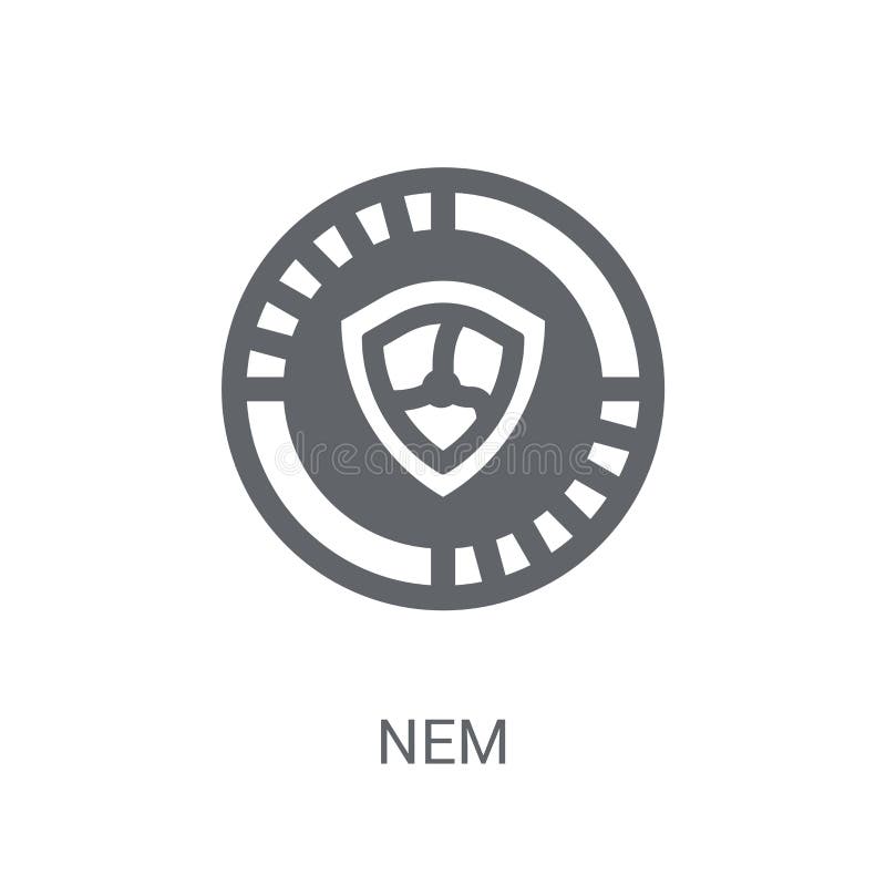 Nem icon. Trendy Nem logo concept on white background from Crypt royalty free illustration Nem icon. Trendy Nem logo concept on white background from Crypt royalty free illustration