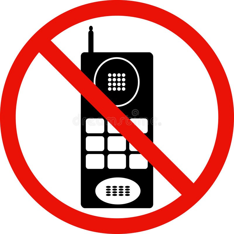 Proibido telemóveis ilustração do vetor