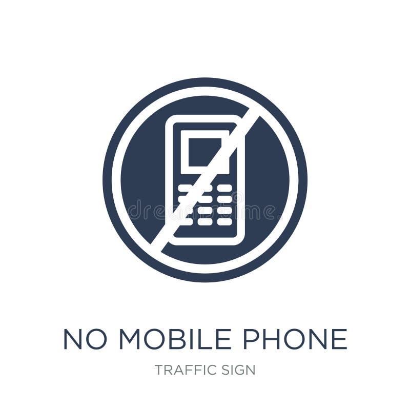 Nenhum ícone do sinal do telefone celular Vetor liso na moda nenhum si do telefone celular ilustração royalty free Nenhum ícone do sinal do telefone celular Vetor liso na moda nenhum si do telefone celular ilustração royalty free
