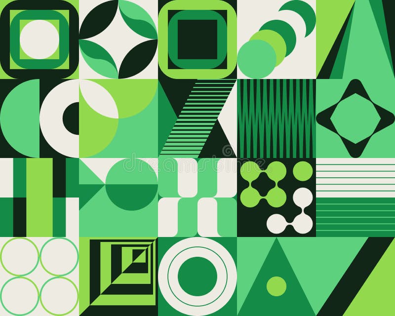 Neo-Geo Pattern Vector Graphic Inspired by Abstract Modernist