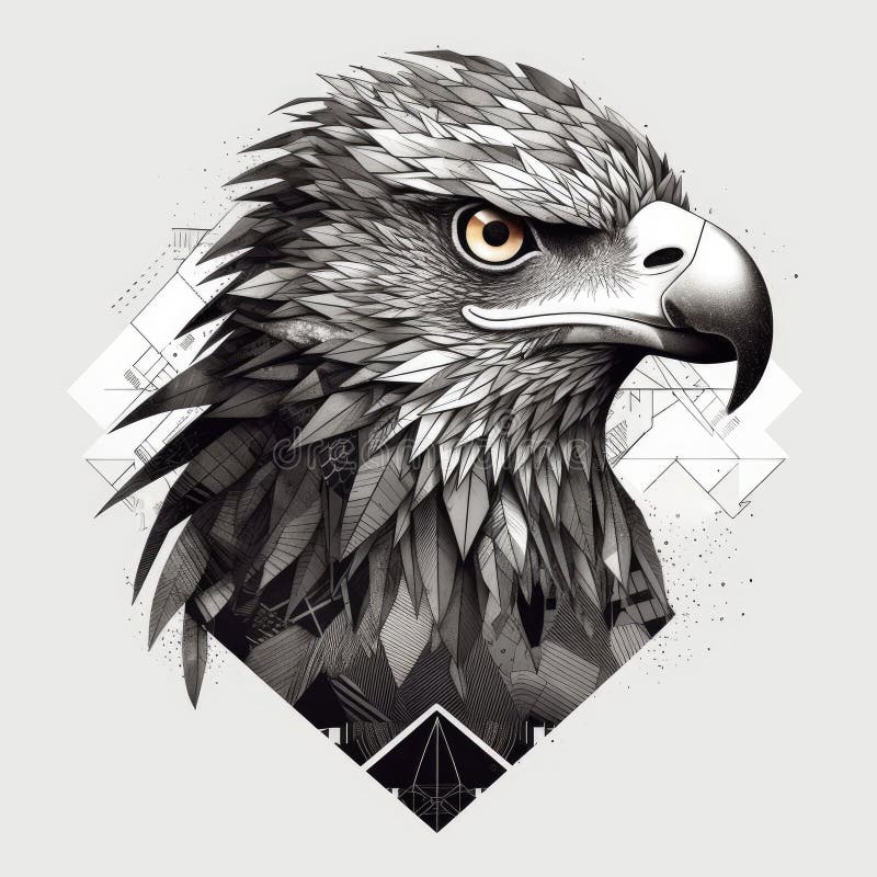 A geometric eagle for fun. Jaktattoos.tumblr.com #jakrapmund #illustration  #tattooflash #berlin #toelooptattoo | Geometric tattoo, Art inspired tattoos,  Eagle tattoos