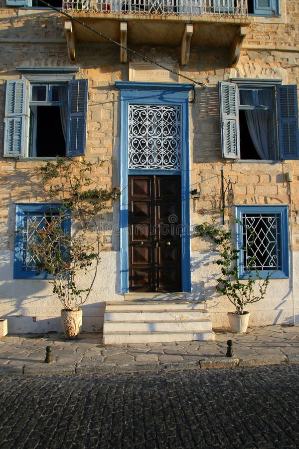 Neoclassical Mansion, Syros Island, Greece Stock Image Image of doorwa, vacation 15795197