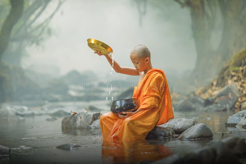 Neophyte in the river,thailand. Neophyte in the river,thailand