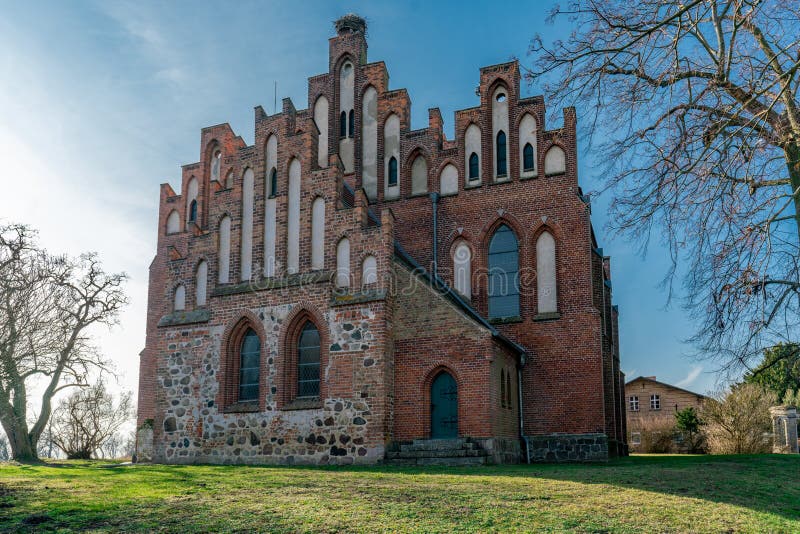 Neogothic церковь в Linum Бранденбурге стоковая фотография rf Neogothic церковь в Linum Бранденбурге стоковая фотография rf