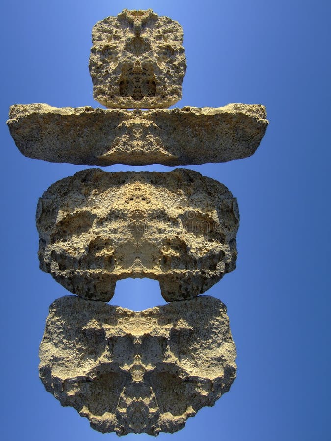 Abstract derivation from rocks of the oldest free-standing building/temple in the world. Oldest neolithic prehistoric temple built thousands of years before the pyramids. - Hagar Qim & Mnajdra Temples in Malta, Mediterranean Sea, Europe -. Abstract derivation from rocks of the oldest free-standing building/temple in the world. Oldest neolithic prehistoric temple built thousands of years before the pyramids. - Hagar Qim & Mnajdra Temples in Malta, Mediterranean Sea, Europe -