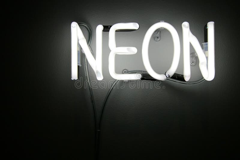 Neon parola a uno sfondo nero.