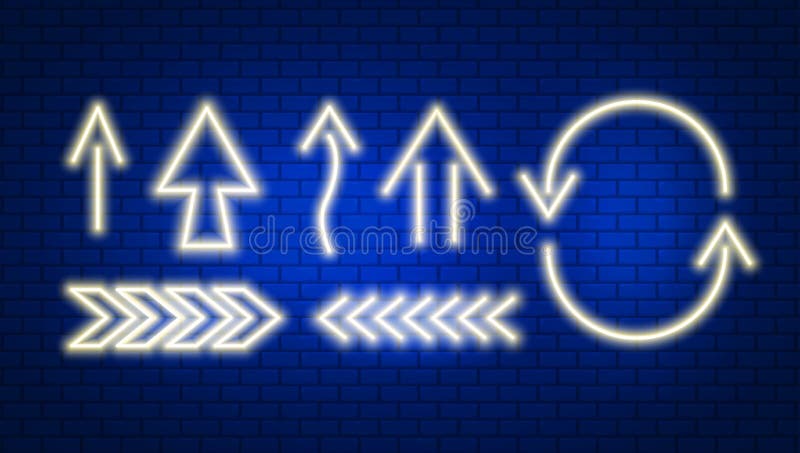 Neon arrows light. Vector illustration design vector illustration