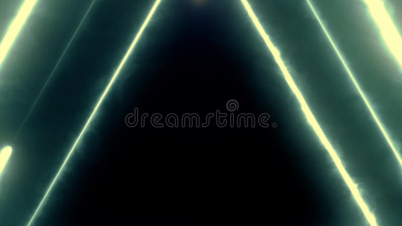 Neon bakcground flying through edless glowing rotating neon triangles creating a tunnel, blue red pink violet spectrum royalty free illustration