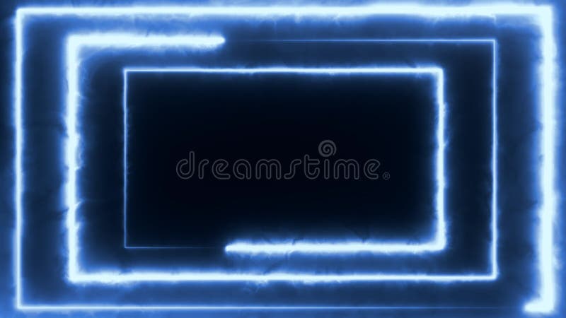 Neon bakcground flying through edless glowing rotating neon rectangle creating a tunnel, blue red pink violet spectrum royalty free illustration