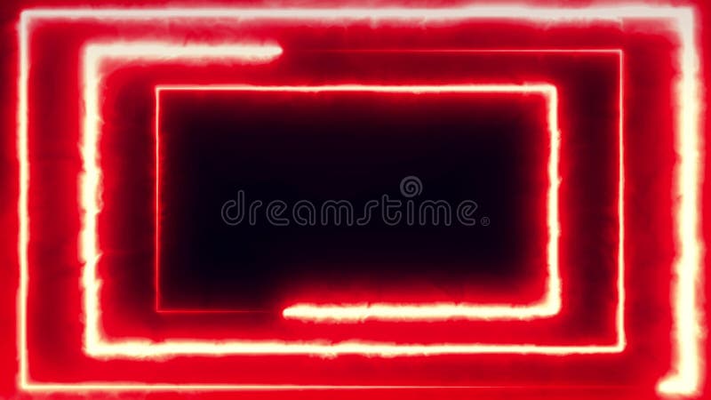 Neon bakcground flying through edless glowing rotating neon rectangle creating a tunnel, blue red pink violet spectrum royalty free illustration