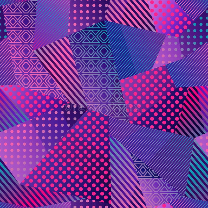 Neon color cloth seamless pattern royalty free illustration