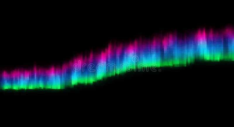 Neon Digital Soundwave Equalizer royalty free illustration