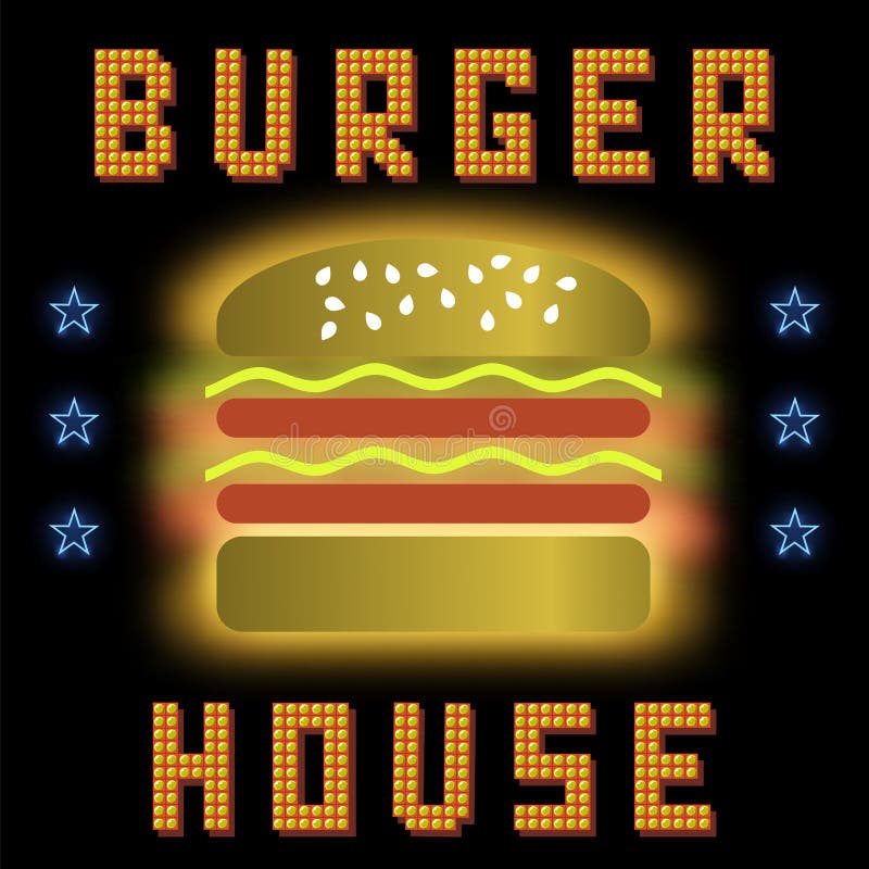 Blechschild XXL Küche Burger House 