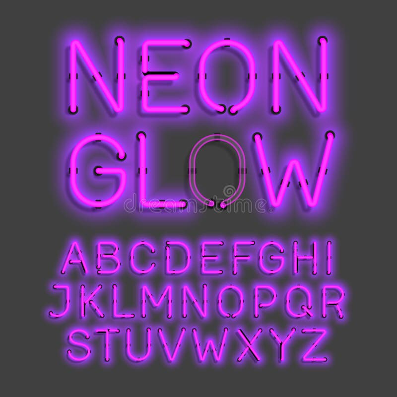 Neon Glow alphabet