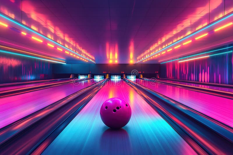 80s Retro Neon Sign Glow Bowling Strike Party Tshirt 80s Retro Neon Sign Glow Bowling Strike Party Tshirt