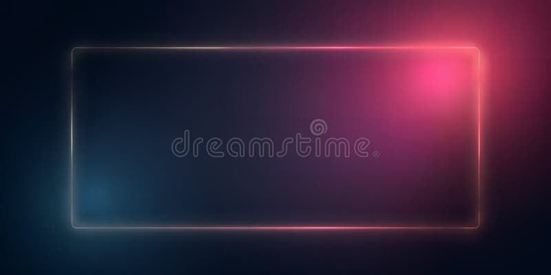 Neon glow frame Abstract background vector illustration