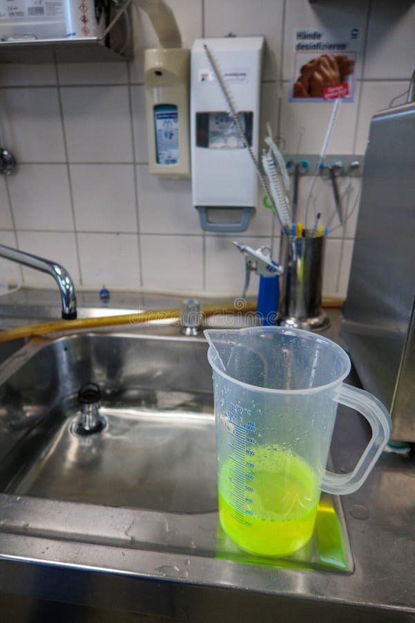 Neon Green Liquid is Put into a Water Bath Stock Image Image of black, dark 250271199