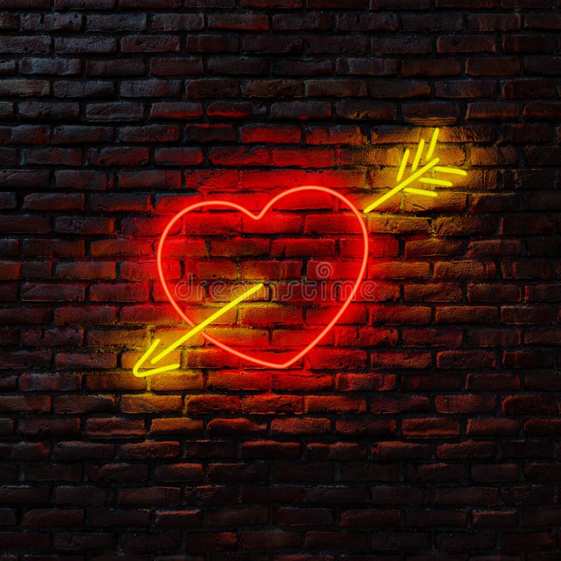 Neon Heart Arrow Stock Illustrations – 1,137 Neon Heart Arrow Stock ...